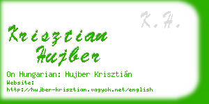 krisztian hujber business card